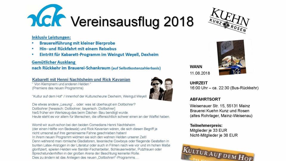 KCK Vereinsausflug 2018