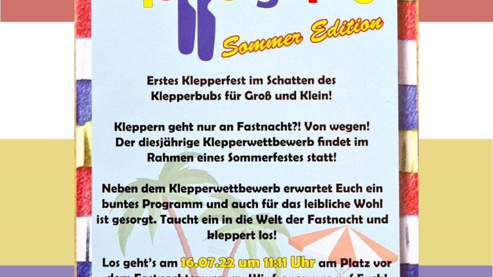 Klepperwettbewerb der Mainzer Kleppergarde – Sommer Edition