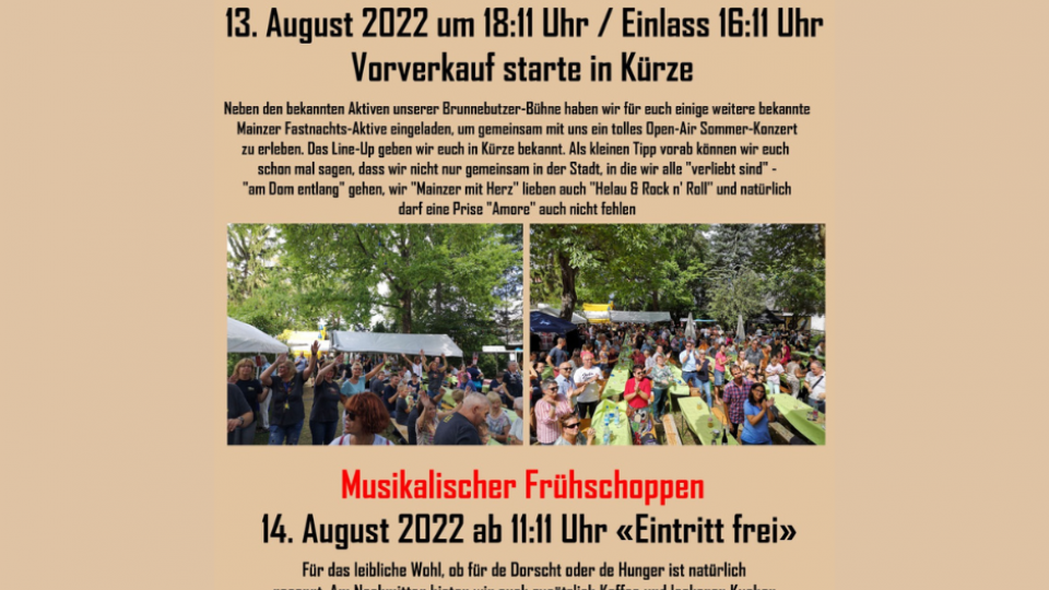 Sommerfest 2022 des Karnevalvereins "Die Brunnenbutzer"