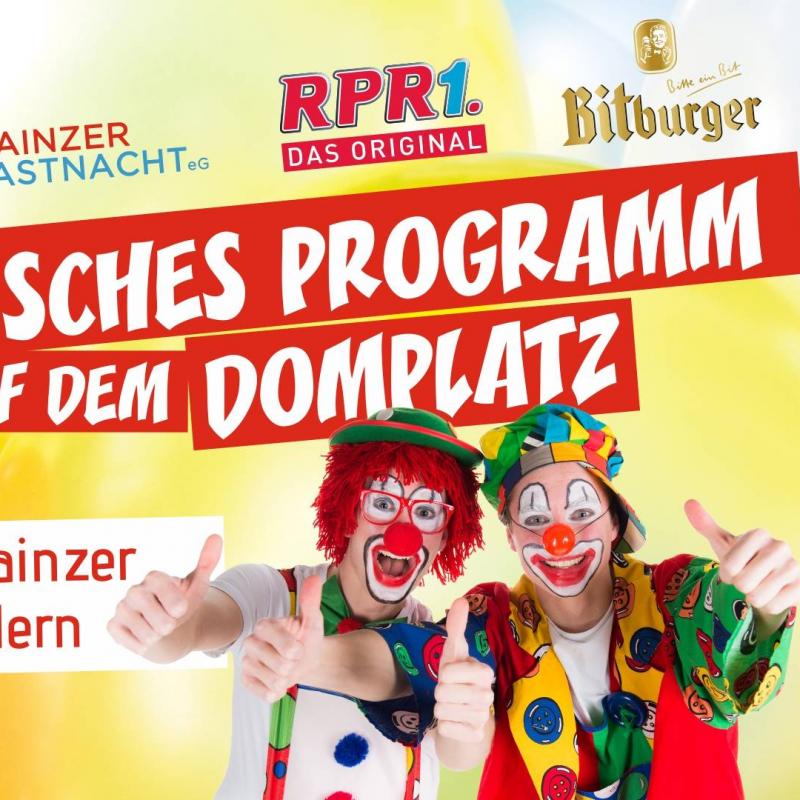 Närrisches Programm auf dem Marktplatz