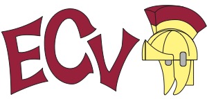 logo ecv schriftzug + helm vektorgrafik
